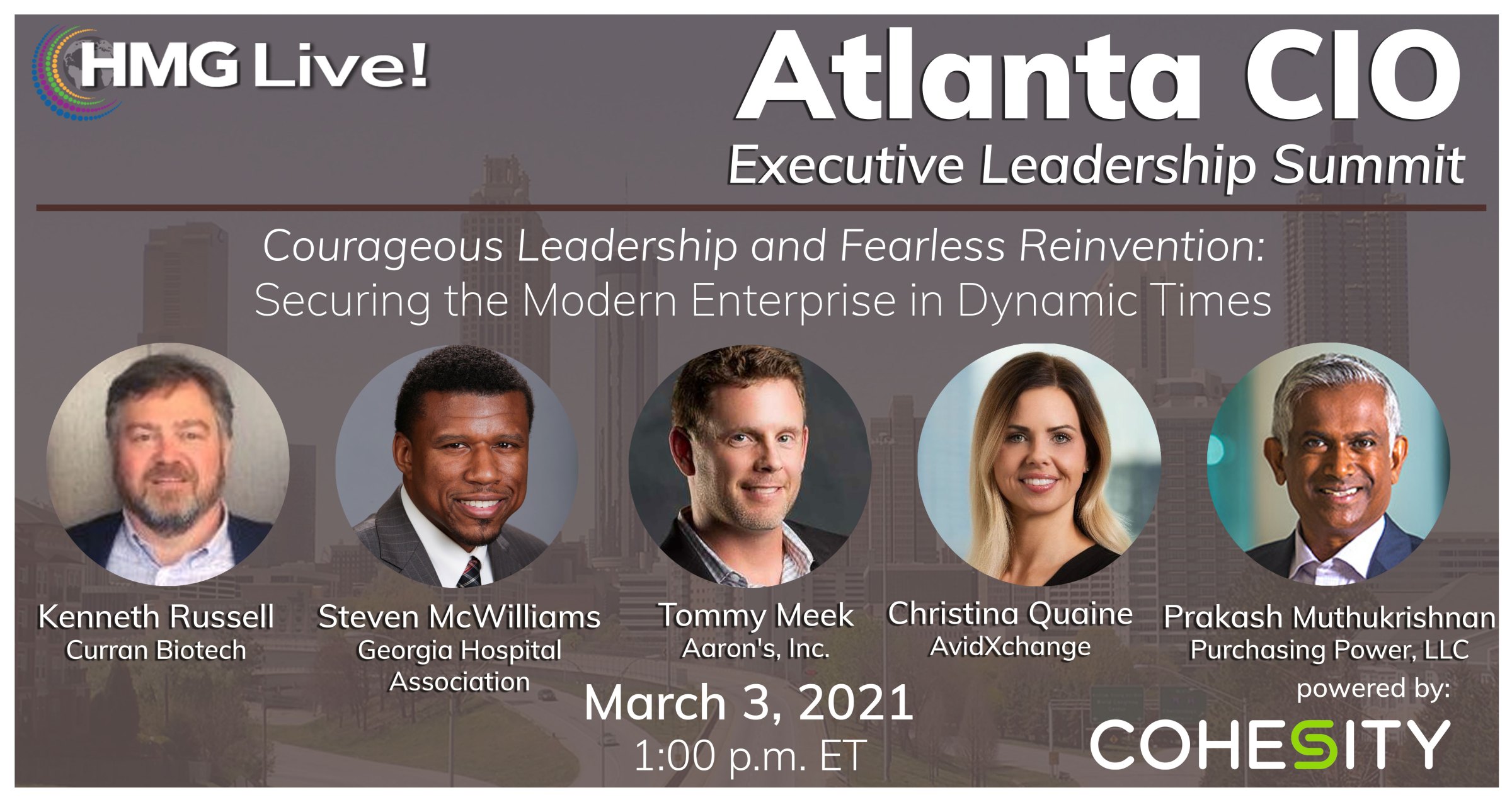 CIO Leadership: Leveraging Advanced Technologies to Drive Business Success Will Guide the Conversation at HMG Strategy’s Upcoming 2021 HMG Live! Atlanta CIO Executive Leadership Summit