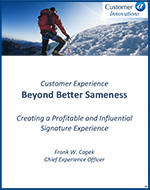 Customer Innovations: Customer Experience: Beyond Better Sameness