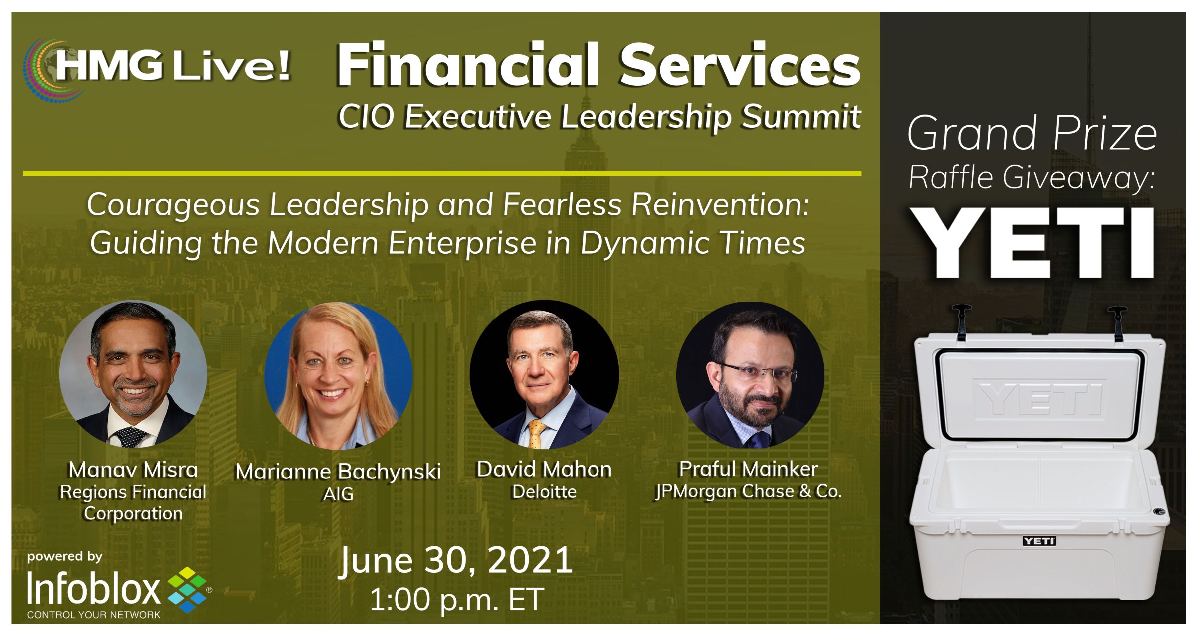 CIO Leadership: Cultivating a Connected Culture That Embraces Diversity, Equity & Inclusion Will Power the Discussion at the 2021 HMG Live! Financial Services CIO Executive Leadership Summit on June 30