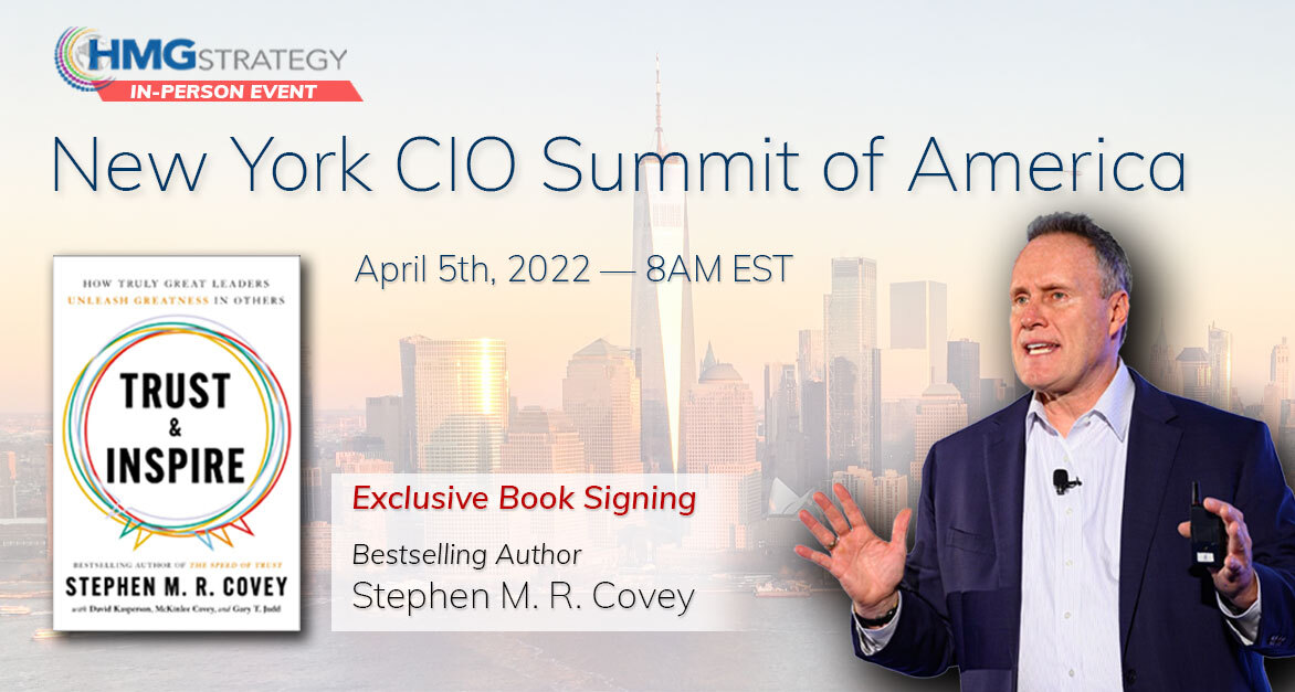 Join Stephen M.R. Covey for the Launch of His Newest Book at the 2022 New York CIO Summit of America