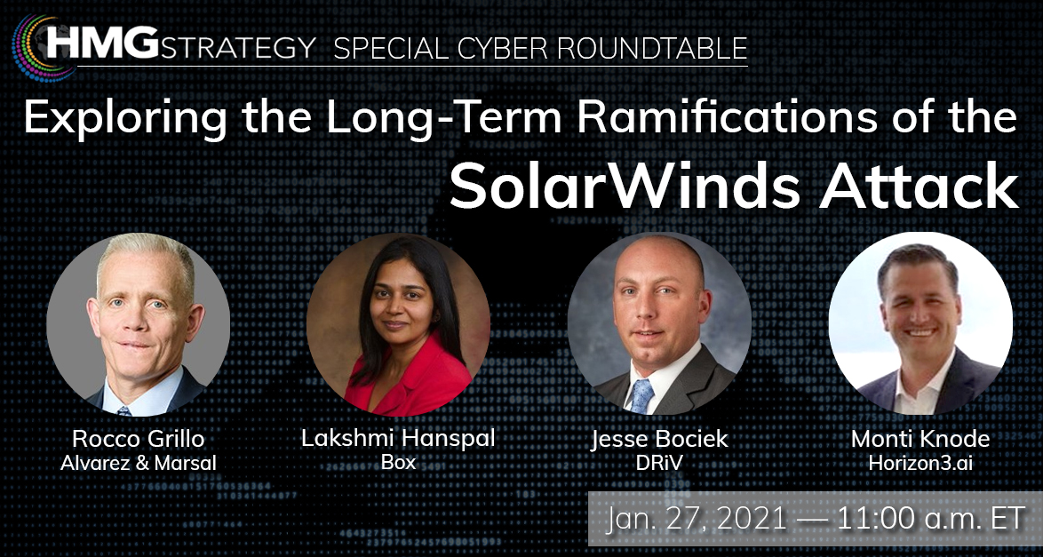 CIO Leadership: HMG Strategy Kicks off its Compelling Lineup of 2021 Thought Leadership Webinars and Roundtables, Including an Inside Look at the Long-Term Ramifications of the SolarWinds Cyber Breach