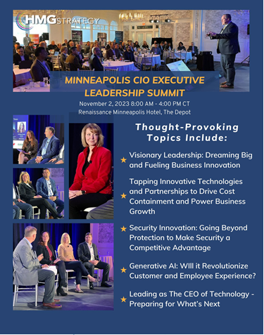 CIO Leadership: Leading as the CEO of Technology Will Drive the Discussion at the 2023 Minneapolis CIO Executive Leadership Summit on November 2